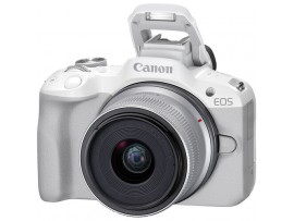 Canon EOS R50 KIT RF-S 18-45MM STM  (White) (Promo Cashback Rp 1.500.000)
